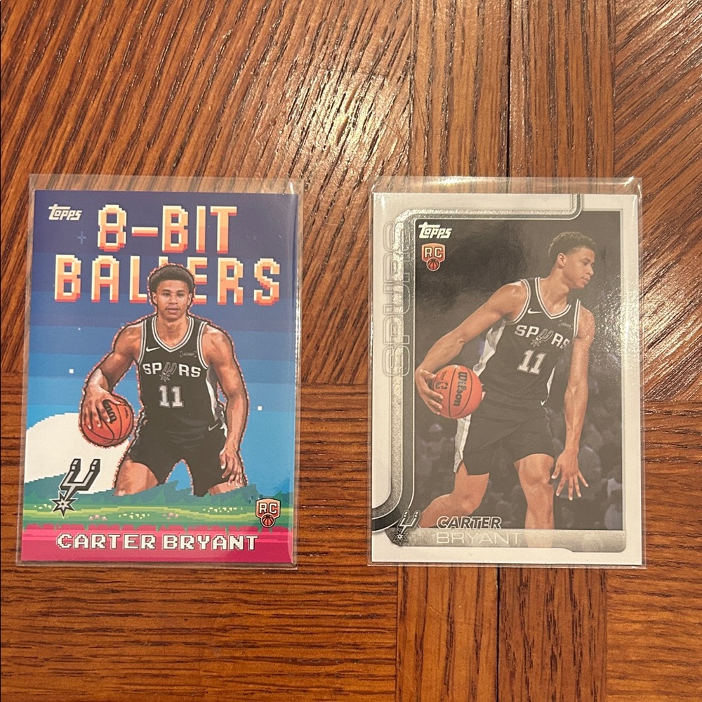 Topps NBA 2025 Carter Bryant Rookie Cards 8-bit ballers insert San Antonio Spurs